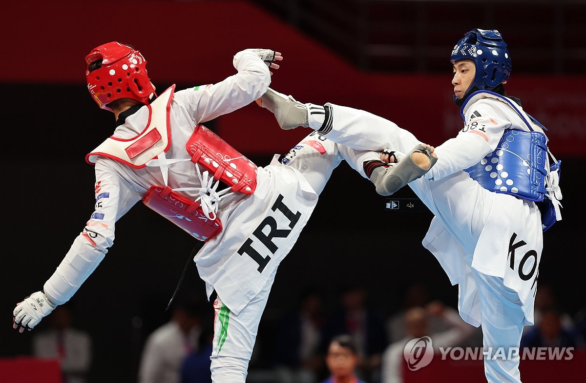 [아시안게임] 태권도 우승 장준, 세계랭킹 1위 굳히기…파리행 '한 발 더'