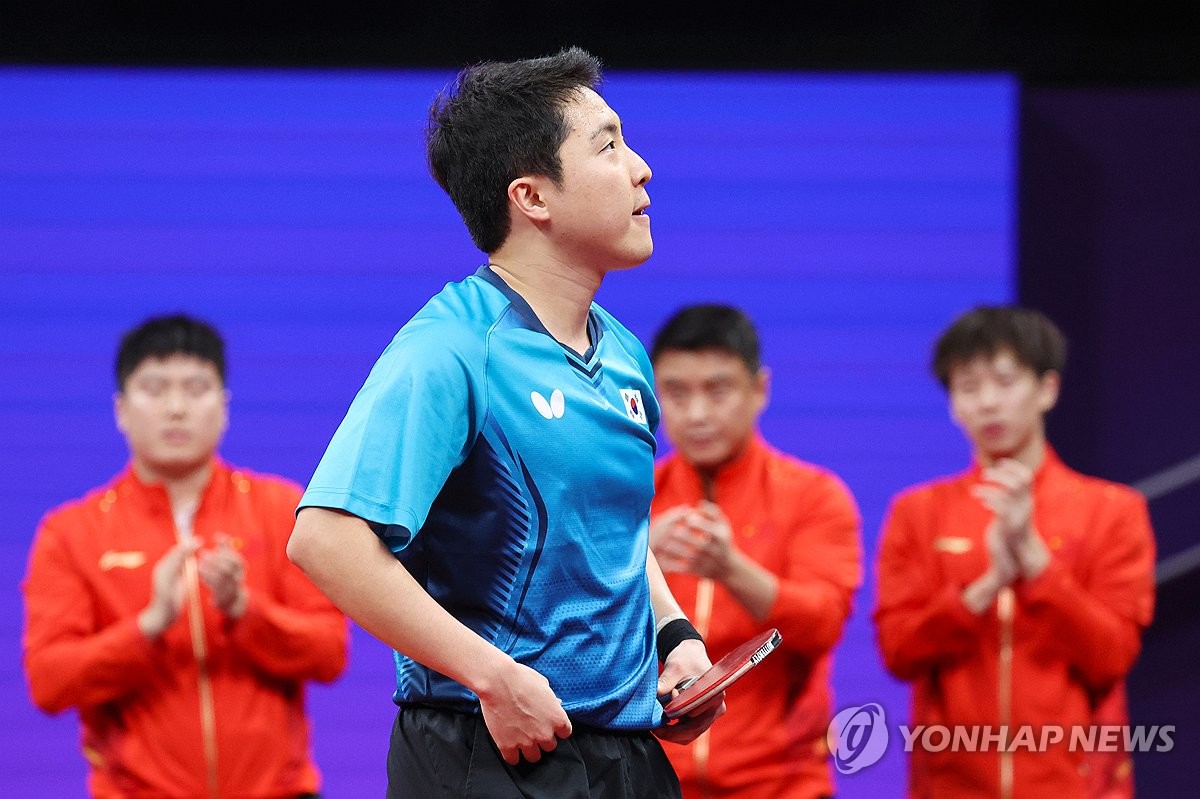 [아시안게임] 남자탁구, 중국 '만리장성' 또 못 넘고 단체전 8회 연속 은메달