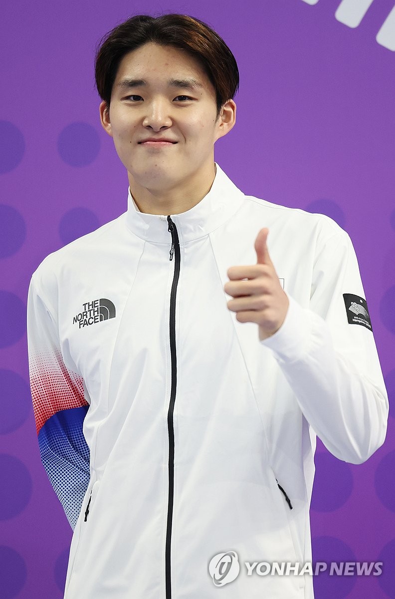 [아시안게임] 김우민·남자 혼계영 銀, 이은지 銅…한국수영, 벌써 메달 9개(종합)