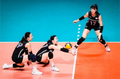 여자배구, 강호 미국에 1-3 역전패…4회 연속 올림픽 출전 무산