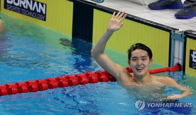 [아시안게임] 김우민, 400ｍ 예선 1위…"결승엔 누군가 앞에 있단 생각으로"(종합)