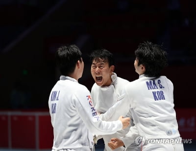 [아시안게임] '투혼의 9점' 에페 맏형 권영준 "모든 것 걸고 올림픽으로"