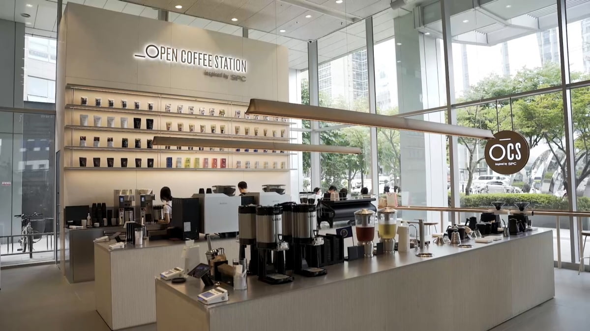 서울 양재동 SPC 본사에 위치한 커피체험공간 오픈커피스테이션. 