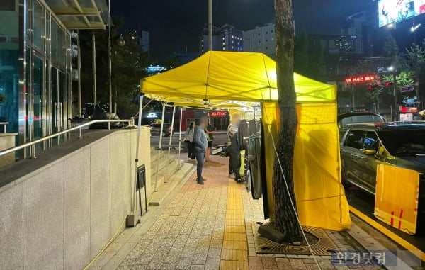 지난 4일 밤 서울 동대문 '노란천막' 일대 짝퉁거리가 한산한 모습. /사진=김세린 기자
