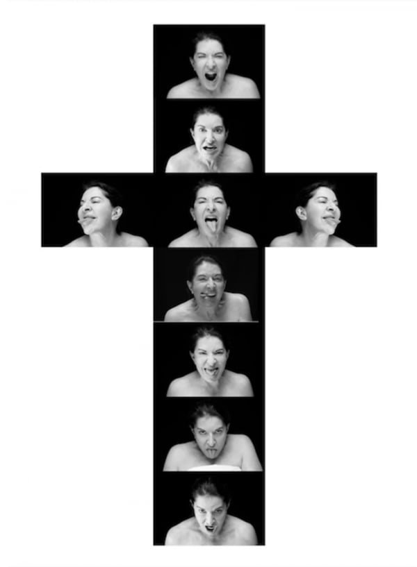 Marina Abramović, Four Crosses: The Evil (positive), 2019