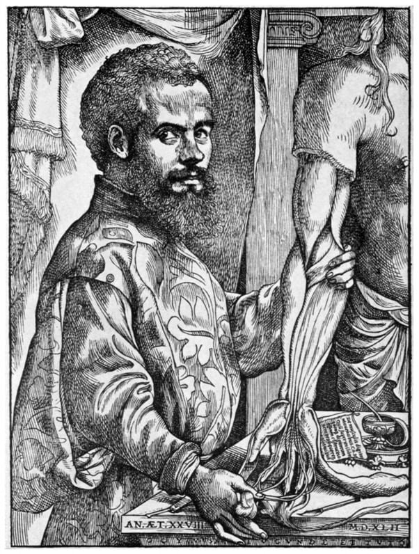 [도판 4] 안드레아스 베살리우스의 <인체해부도> 속표지의 작가 초상판화, 1542. 이미지 출처: Science Photo Library/GV-Press