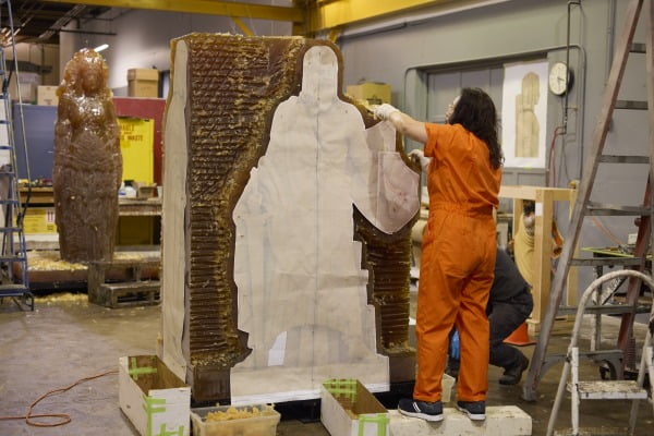 Meekyoung Shin (b. 1967), artist at work (2023), Courtesy of the Philadelphia Museum of Art, Photo by Elizabeth Leitzell.