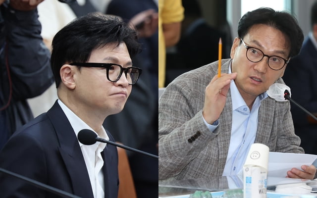 한동훈 법무부 장관(왼쪽), 안민석 더불어민주당 의원. / 사진=뉴스1