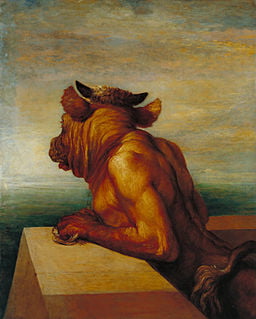 미노타우르스(1885). 그리스 신화에 등장하는 미노타우르스가 배를 타고 오는 희생자를 기다리는 모습인데, 당시 소아성애자들을 비판한 그림이다. /테이트