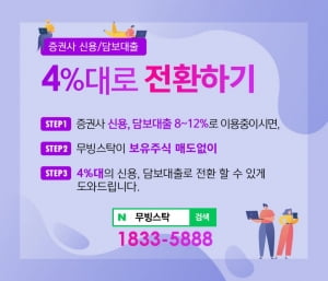 증권사 신용담보 사용하시면 4%대 금리의 파격적인 상품으로 사용!