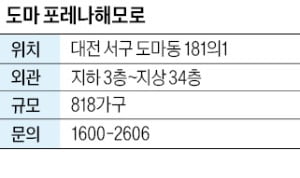 도마 포레나해모로, 2만5000가구 미니신도시 노른자위에 위치