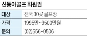 신동아골프, 국내 30개 골프장 회원대우 멤버십 모집