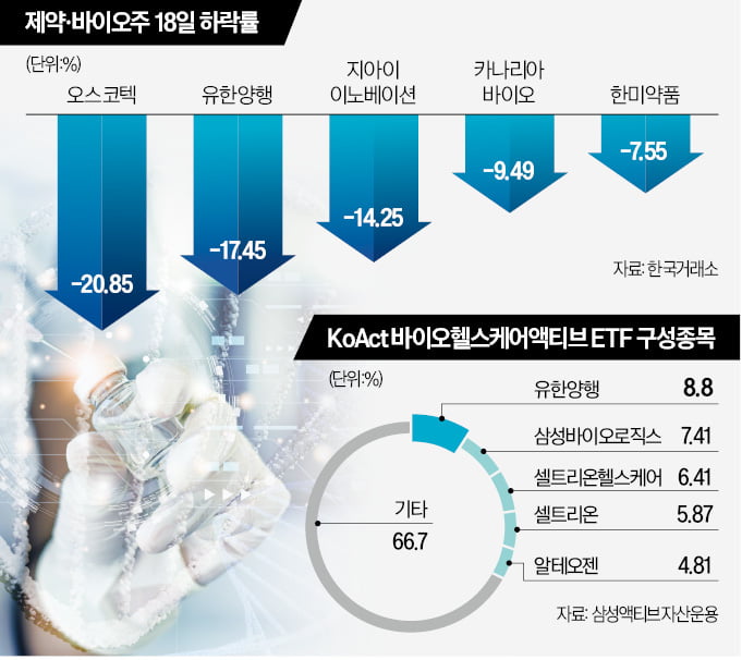 바이오 기대감 벌써 꺾였나…ETF 30% 뚝