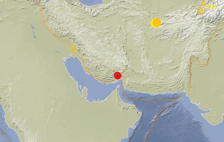 이란 남부서 규모 5.8 지진 발생