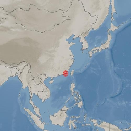 중국 황강 남동쪽 바다서 규모 5.0 지진 발생