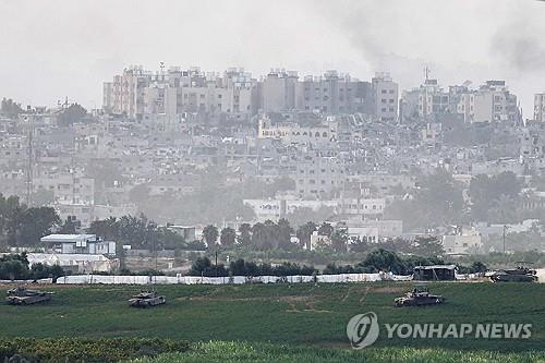 [이·팔 전쟁] 민간인 재앙에도…이스라엘 가자 '탱크 작전' 사진 공개