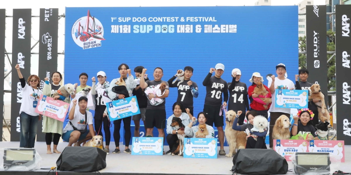 KAPP, 국내 최초 반려견 동반 패들보드 대회 'SUP DOG' 열려