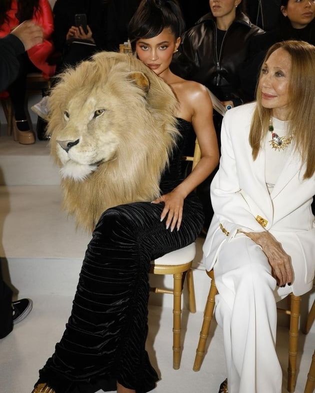 Youngest billionaire has a giant stuffed lion head on his shoulder