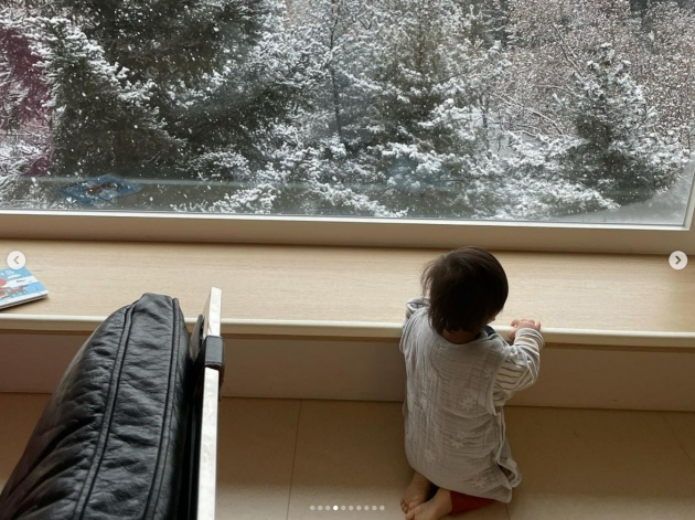 Han Ji-hye, a snowy view of the house without having to go anywhere else