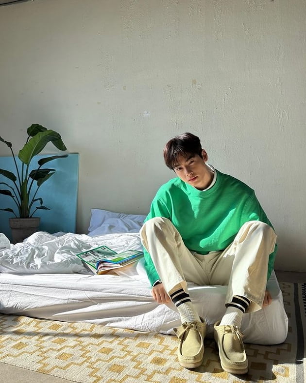 Cha Eunwoo, face genius under the blue sky