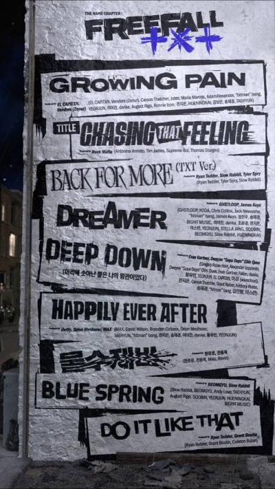 투모로우바이투게더, 정규 3집 트랙리스트 공개…타이틀곡은 'Chasing That Feeling'