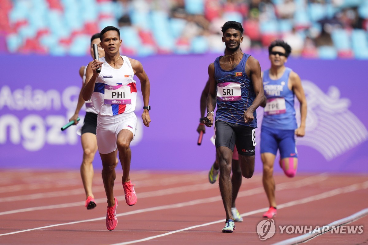 [아시안게임] 한국 남자 1,600ｍ 계주팀, 전체 6위로 결선 진출