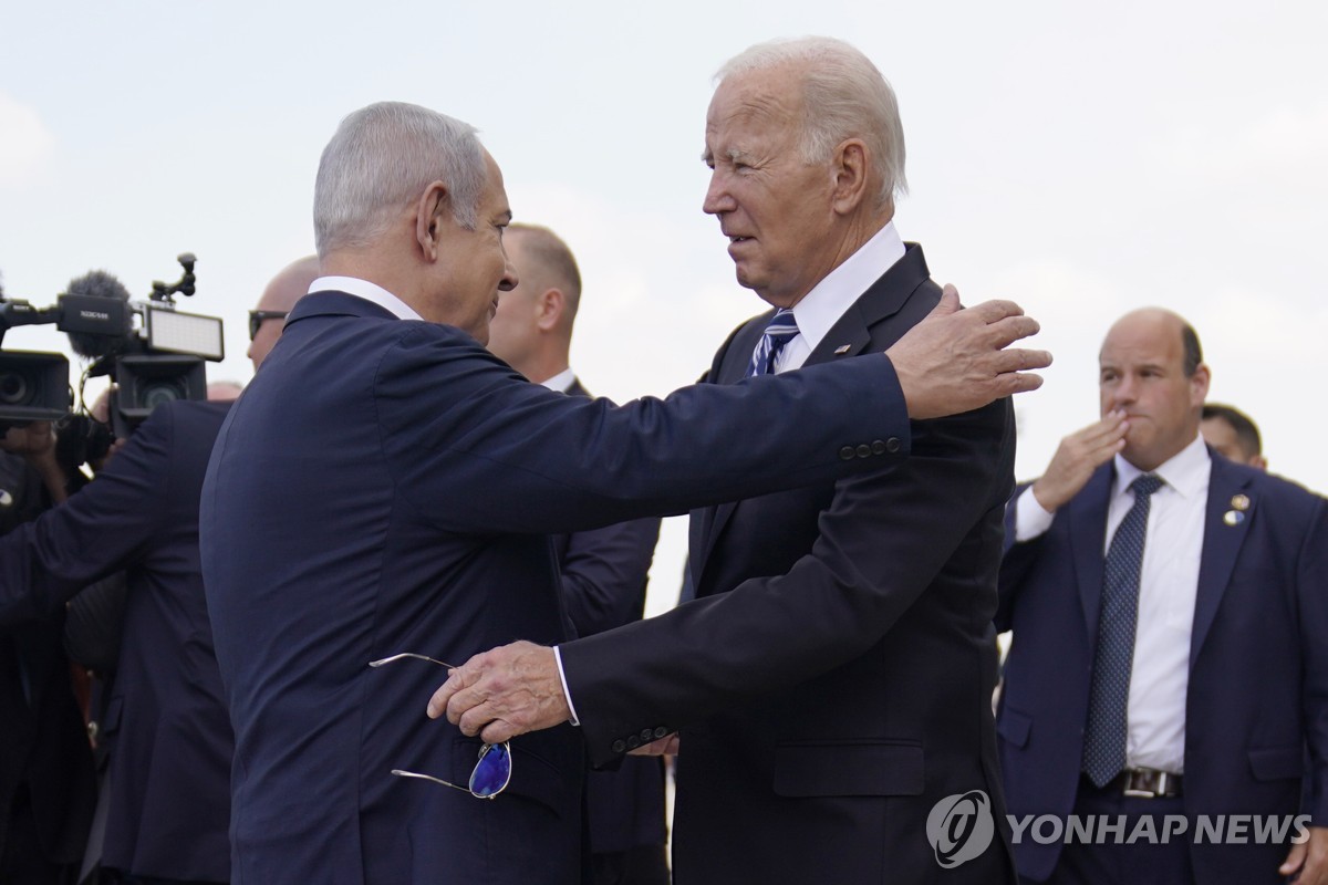 [이·팔 전쟁] 바이든, 균형외교보다 '이스라엘 확고 지지' 표명
