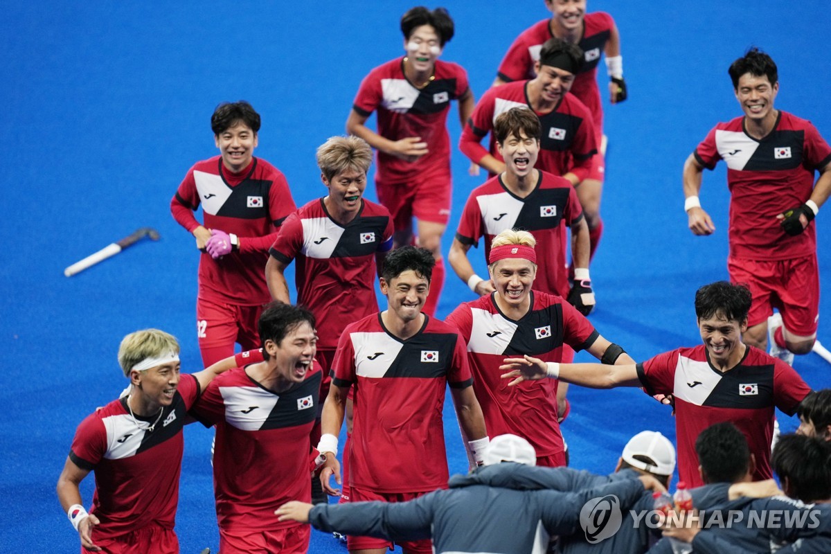 [아시안게임] 한국 남자하키, 중국 꺾고 동메달 획득…'남녀 동반 메달'