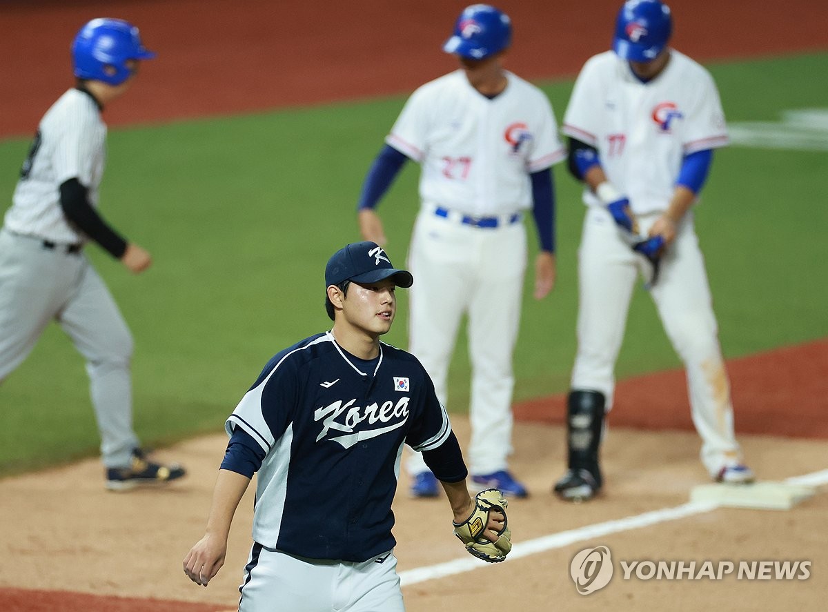[아시안게임] 한국 야구, 대만에 0-4로 완패…4연패 목표 먹구름(종합)