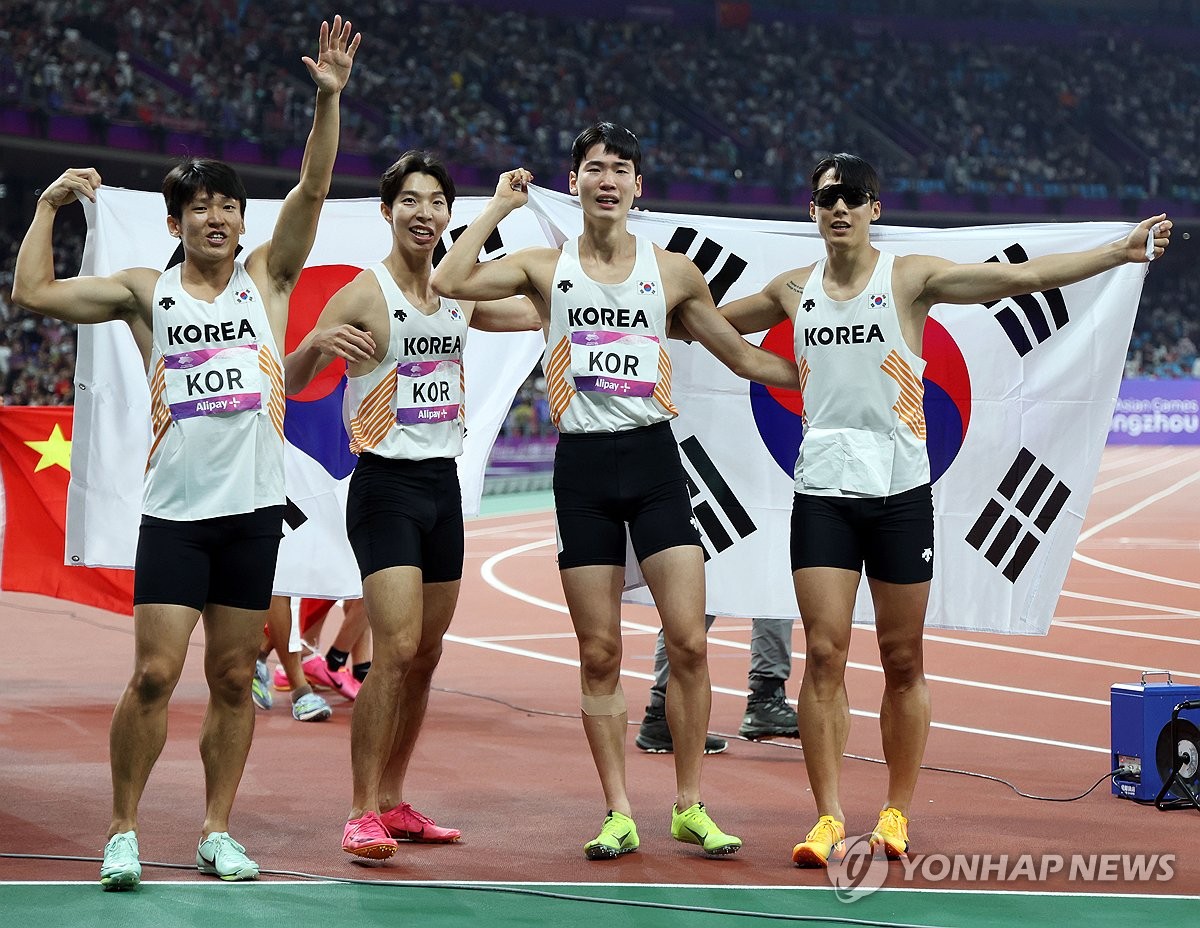 [아시안게임] 김국영·이정태·고승환·이재성…신뢰로 만든 400ｍ계주 동메달