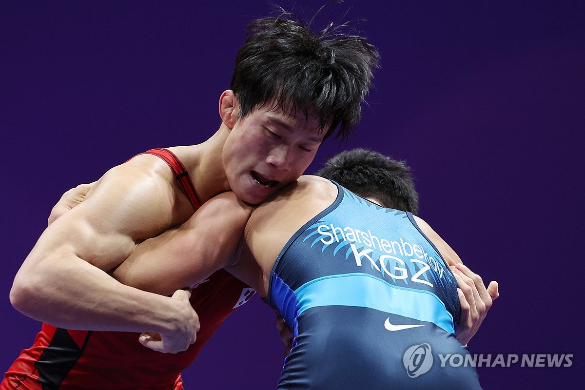 [아시안게임] 레슬링 첫 메달 나왔다…정한재, 그레코로만형 60㎏ 동메달(종합)