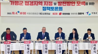 "접경지에 가평군 포함해야" 국회서 토론회