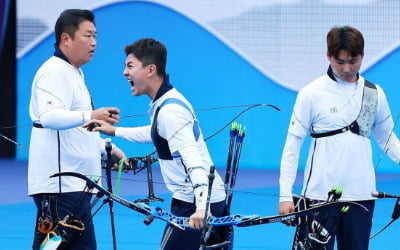 [1보] 남자 양궁, 13년 만에 아시안게임 단체전 금메달