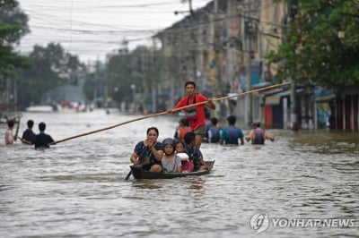 미얀마 남부 홍수로 1만4천여명 대피…강우량 59년만에 최대