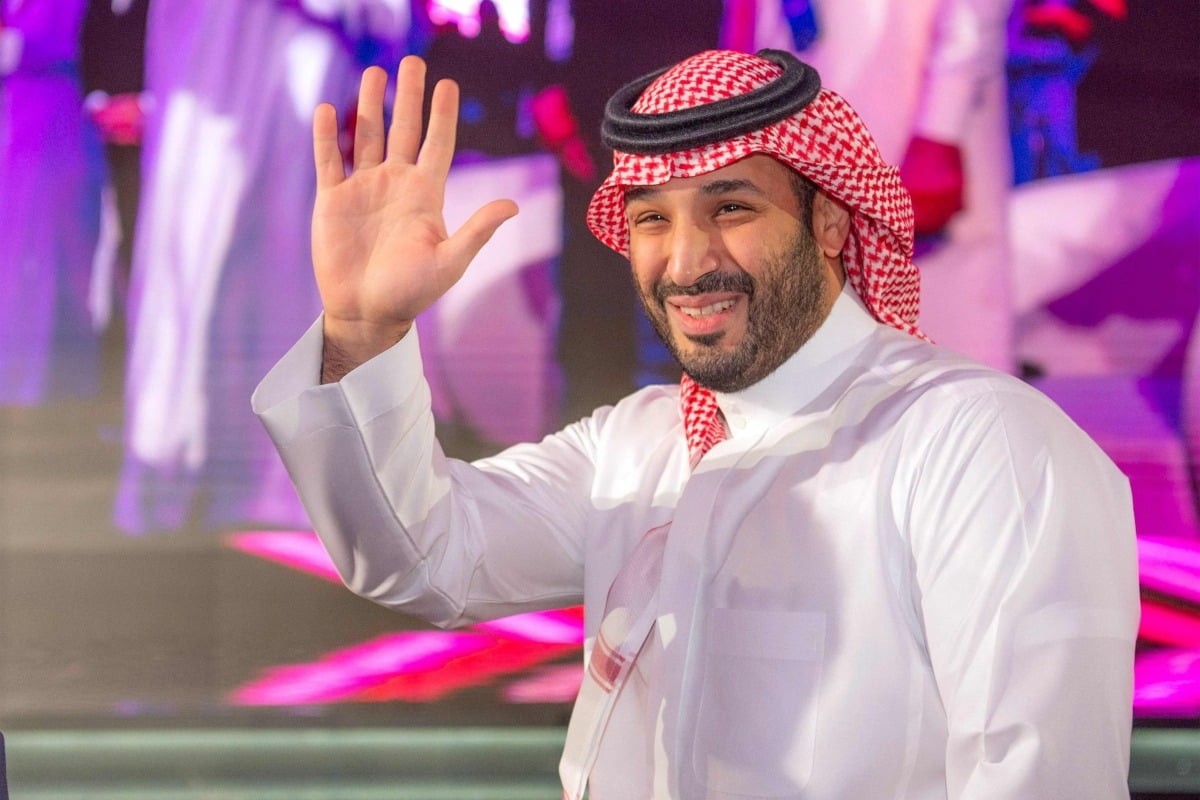 무함마드 빈 살만 사우디 왕세자가 지난달 23일(현지시간) 리야드에서 열린 E스포츠 월드컵 출범식에 참석하고 있다. SPA