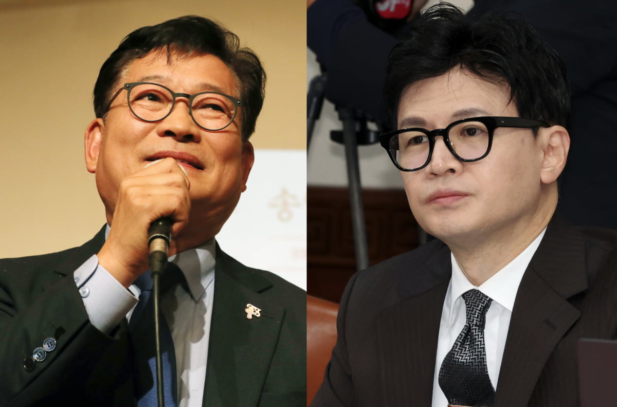 송영길 전 더불어민주당 대표(왼쪽)와 한동훈 법무부 장관. /사진=뉴스1