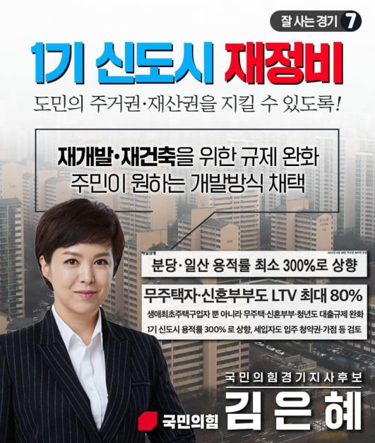 지난해 경기도지사 선거 당시 김은혜 후보(현 대통령실 홍보수석) 측이 작성한 홍보물