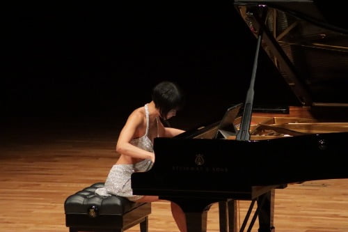 지난 25일 서울 예술의전당에서 열린 피아니스트 유자 왕 내한 리사이틀. (c)kyu L 