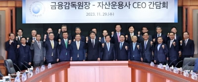 [포토] 자산운용사 CEO 간담회 참석한 이복현 금감원장