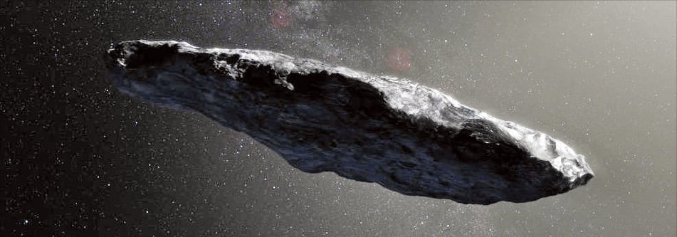 2017년 인류가 최초로 발견한 성간 천체 ‘오우무아무아’. 오우무아무아는 하와이어로 ‘멀리서 찾아온 메신저’라는 뜻이다. /NASA 