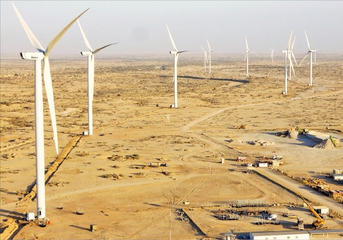 DL에너지가 보유하고 있는 파키스탄 메트로 풍력 발전 단지 전경. /DL이앤씨 제공
 