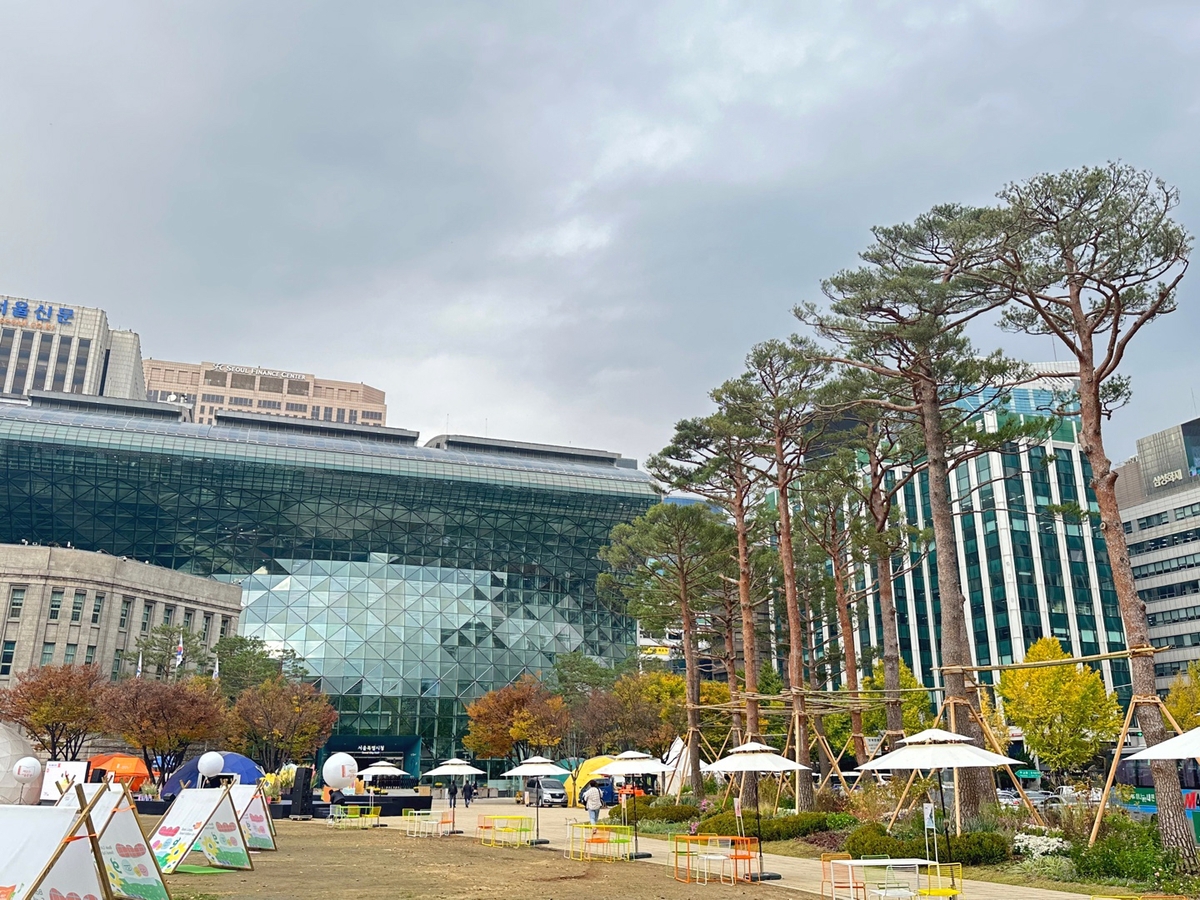 서울광장 잔디 외곽에 농구장 1.8배 녹지대 조성