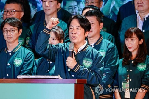 中, 대만 총통선거 지지율1위 독립성향 與후보에 "전쟁 메이커"