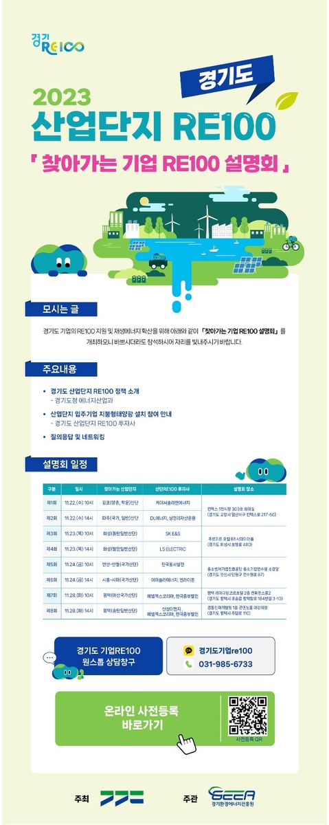 경기도, '산업단지 RE100' 기업 설명회…탄소중립 사업 박차