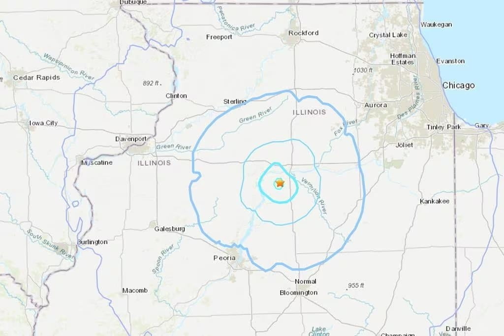 '지진 안전지대인 줄 알았는데'…美 시카고 규모 3.6 지진 발생