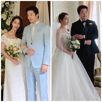 Sweet wedding photo shoot with Lee Min-jung and Kwon Sang-woo