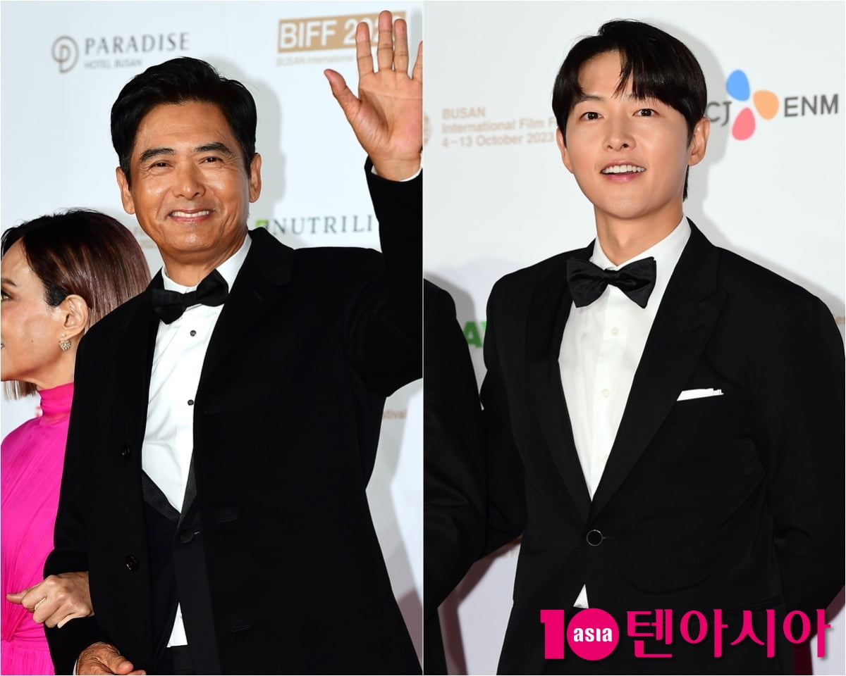 Chow Yun-fat, 'the majesty of a man', Song Joong-ki, 'infatuated with hearts', and Jang Won-seok, 'baggage man-to-be'