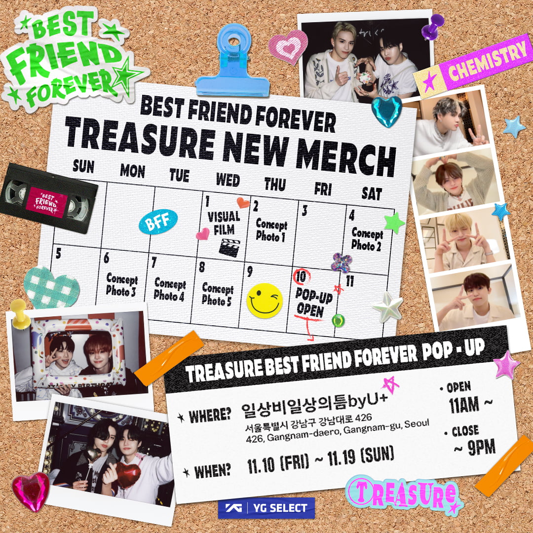 YG Treasure opens ‘Best Friend Concept’ pop-up store in Gangnam on the 10th