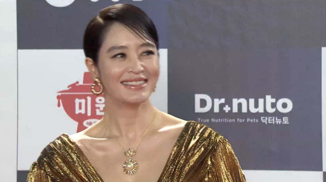 Elegant golden color → bright nude tone… Kim Hye-soo, how was the dress of the Blue Dragon Goddess?