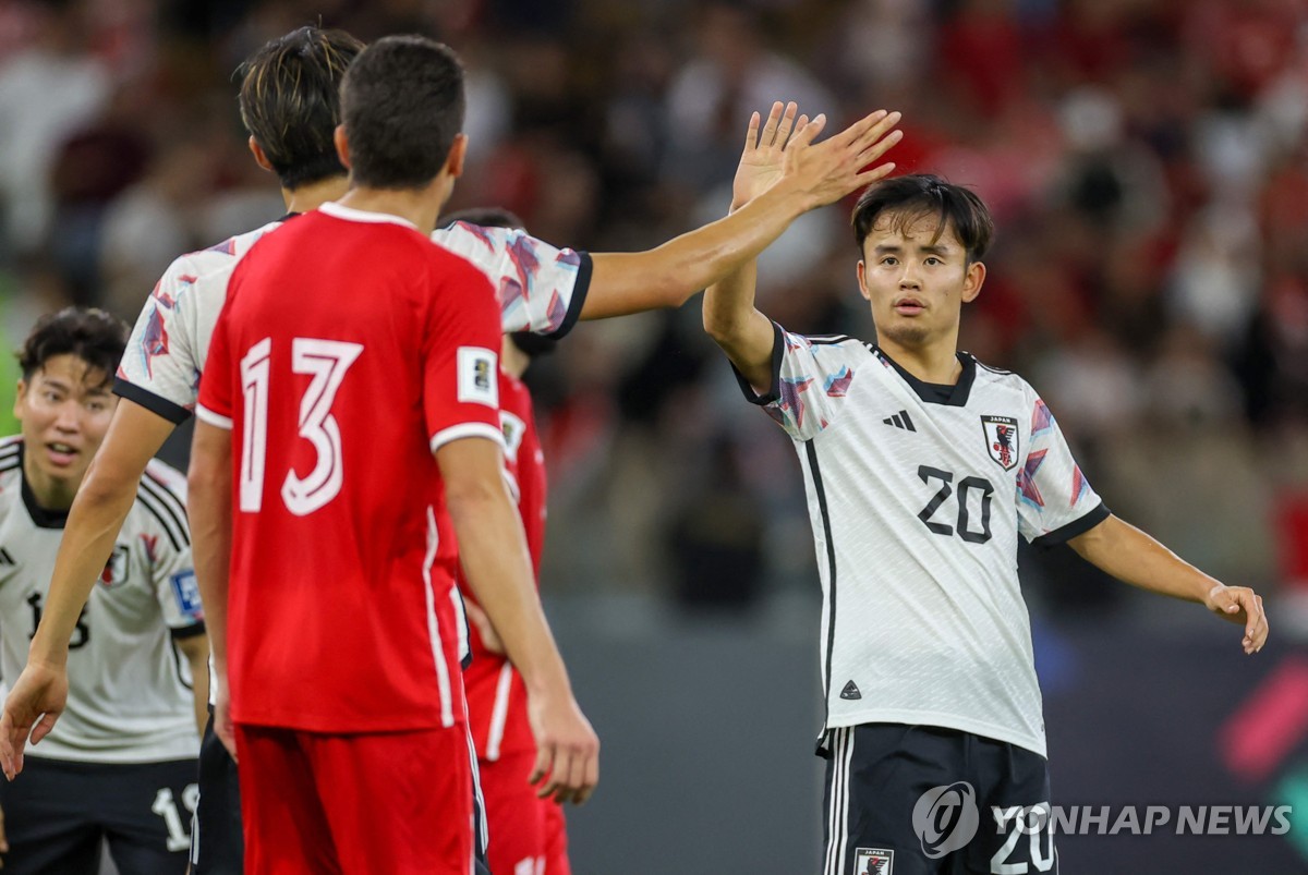 '구보 결승골' 일본, 시리아 5-0 완파…월드컵 예선 2연승 선두